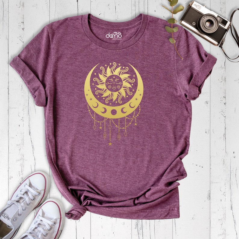 Sun Moon Stars Shirt Mystical Shirt Vintage T-shirt - Etsy