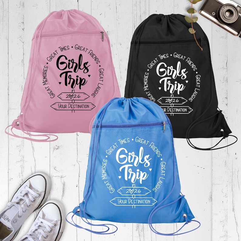 Custom Girls Trip 2026 Backpack Family Vacation Bag, Matching Family Travel Group Bag, Beach Party Bag, Summer Bag, Adventure Tote Bag image 6