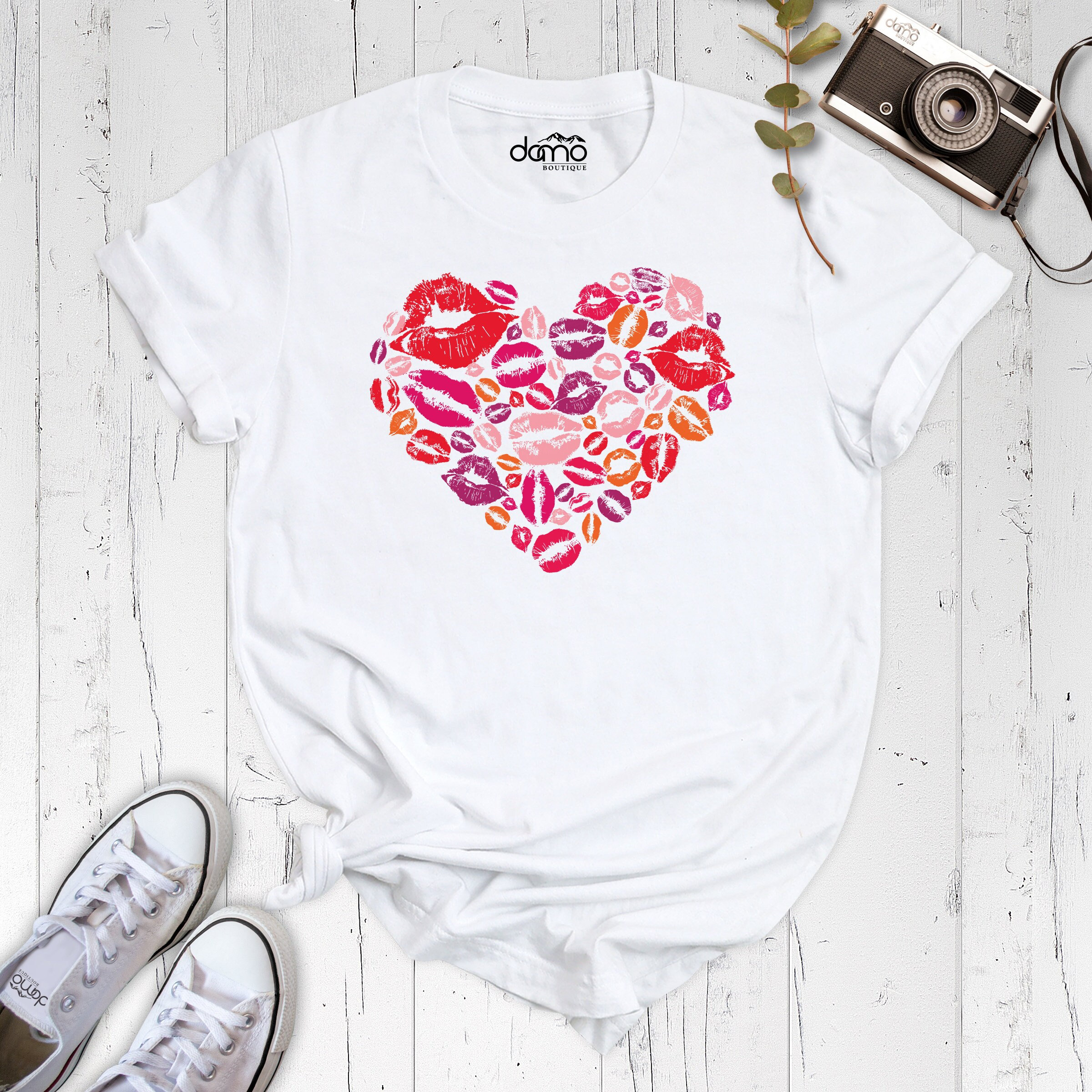 ★RAIVE★ Drawing Heart Graphic Tshirts VW4AE101_3color RAIVE] Drawing Heart Graphic T-shirts (3 COLOR)