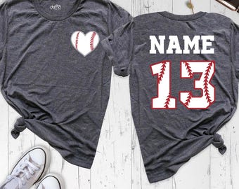 Baseball Mom Shirt Baseball Team Shirt Custom Baseball Tee Game Day Shirt Sport Lover Shirt Senior Baseball Shirt baseball player tee