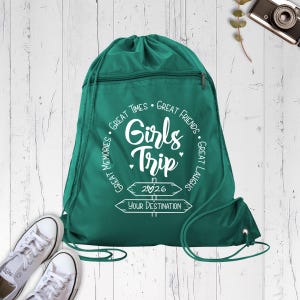 Custom Girls Trip 2026 Backpack Family Vacation Bag, Matching Family Travel Group Bag, Beach Party Bag, Summer Bag, Adventure Tote Bag image 3