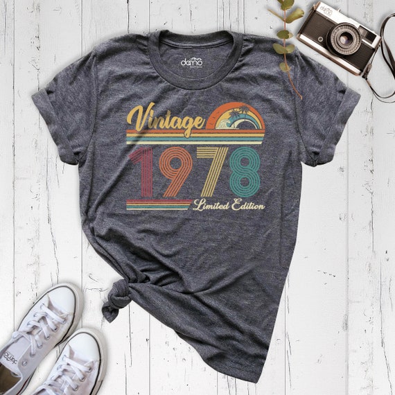Vintage 1978 Birthday Shirt, 46th Birthday Tshirt, Custom Age