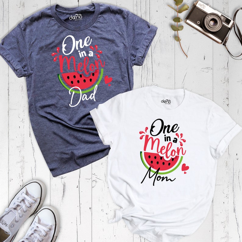 One in a Melon Mom Shirt, One in a Melon Dad Shirt, Family Matching ...