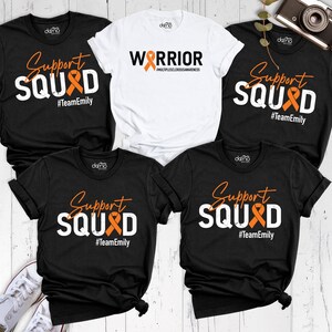 Multiple Sclerosis Support Squad Shirt Orange Ribbon MS Awareness Tee, Custom Family Team Outfit, MS Warrrior Tshirt, Group Multiple Shirt