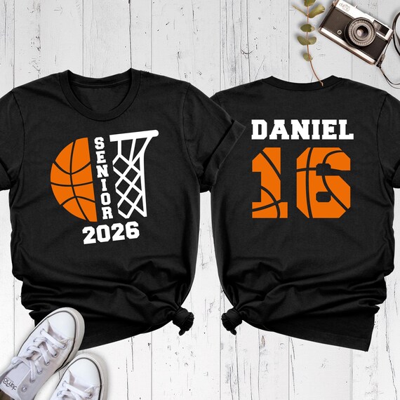 Customized Basketball Senior 2026 Shirt, Your Name Basketball Tshirt, Personalized Basketball Player Name Number Tee, Basketball Team Outfit
