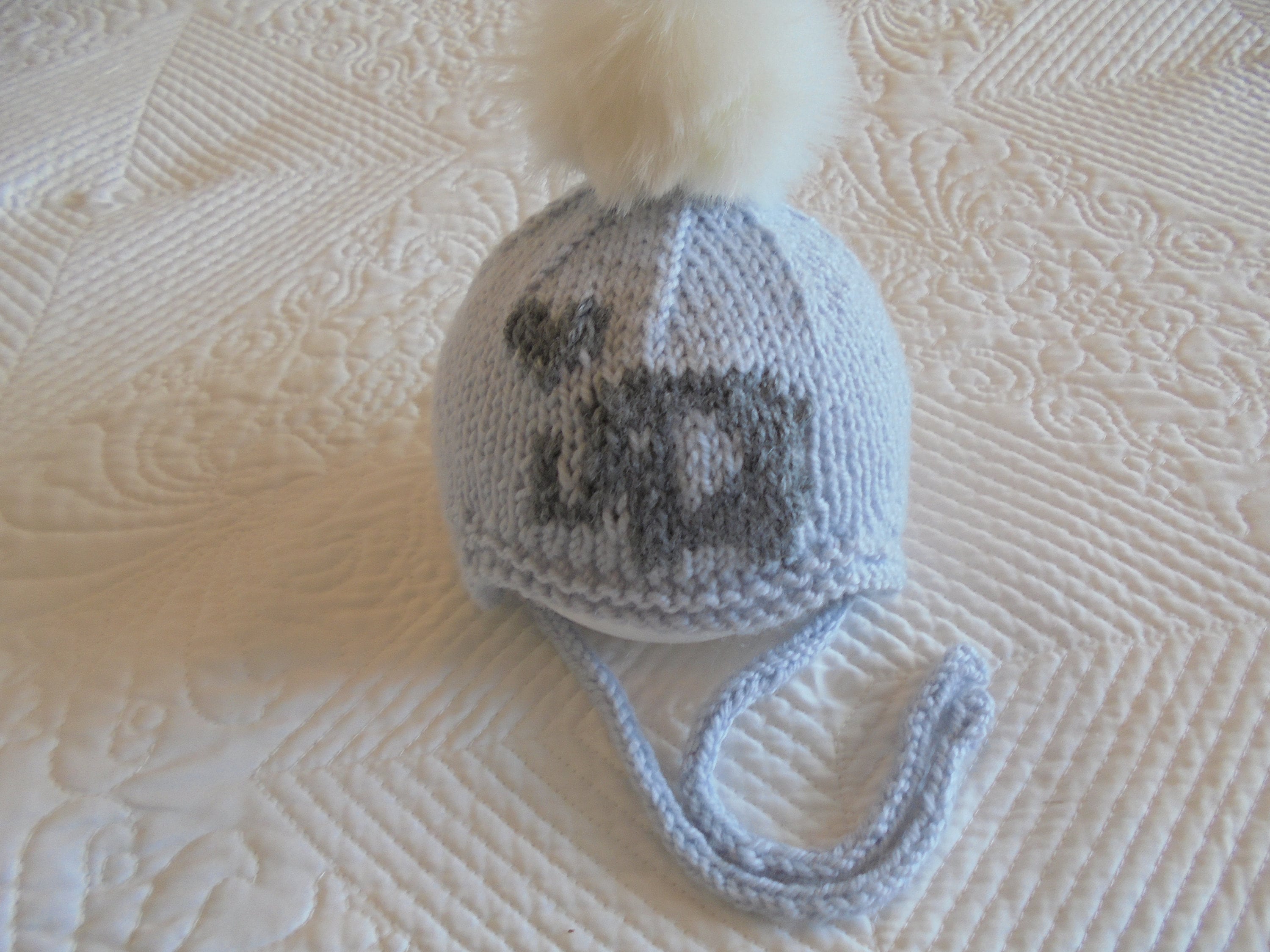 Instant Download Knitting Baby Hat Elephant- Unisex Hat Pattern