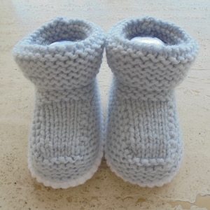 Instant download knitting pattern quick and easy baby booties - makes three sizes