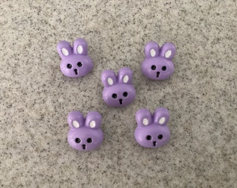 Ten Rabbit Buttons - Size 15mm - Sew on
