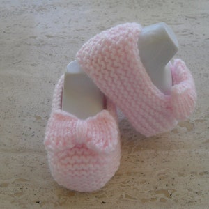 Knitting Pattern Baby Girl Ballet Slipper, Baby Shoes Quick And Easy Makes 3 Sizes
