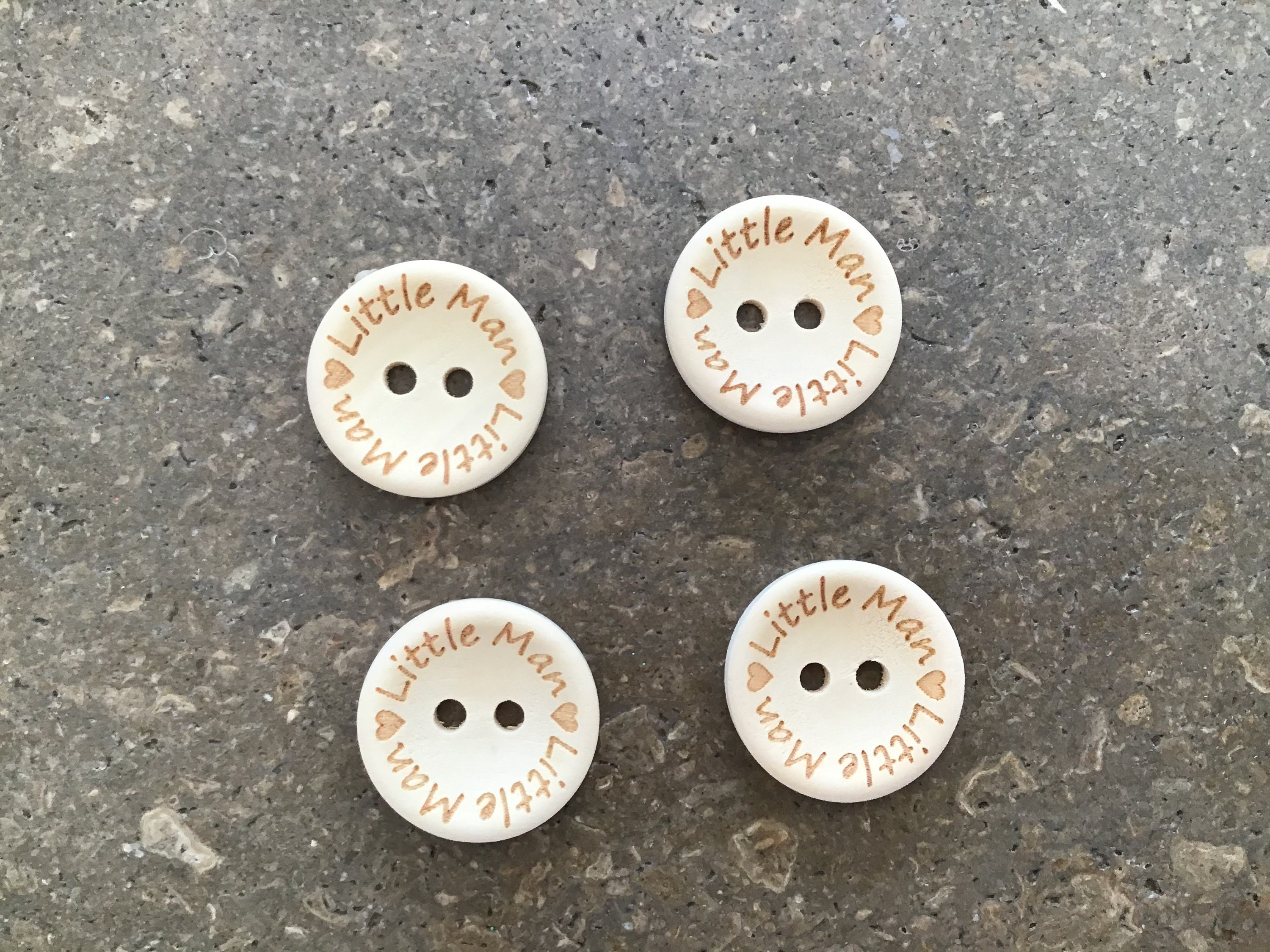 Zehn runde Baby Knöpfe aus Holz Kleiner Mann Größe 2cm | Etsy