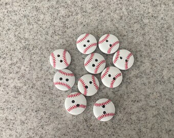 Ten Wooden Buttons Cricket - Size 15mm