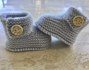 Strickanleitung Baby Booties gestrickt in drei Größen - schnell und einfach