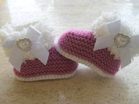 Knitting Pattern Baby Girl Booties Quick and Easy Makes Sizes