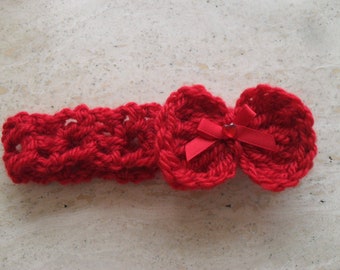 Instant download crochet pattern baby christmas head band quick and easy makes five sizes