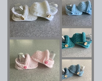 Knitting Pattern Baby Slip on Shoes, Baby Shoes - Quick And Easy Pattern Makes 3 Sizes