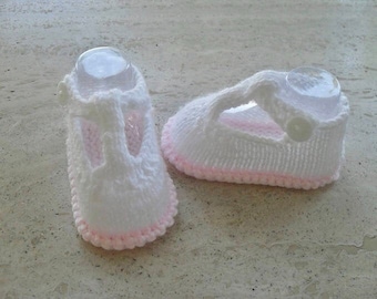 Babyschuhe, Babyschuhe in 3 Größen, leicht gestrickt, aus 100% Baumwolle
