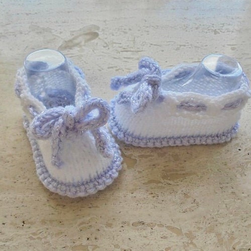 Instant Download Knitting Pattern Baby Girl Shoes Baby Etsy UK