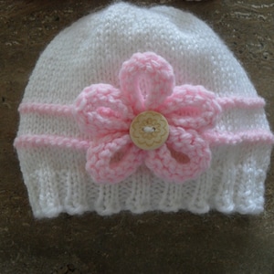 Instant download knitting pattern baby beanie, baby hats, girl hat, boy hat super quick and super easy - makes 4 sizes