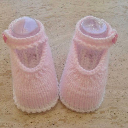 Instant Download Knitting Pattern Baby Girl Shoes Baby Etsy UK