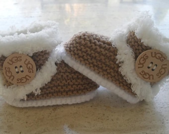 Instant download knitting pattern baby booties/boots - quick and easy makes three sizes