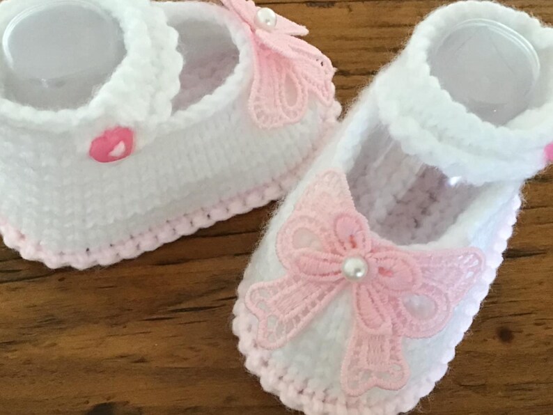 Instand Download Knitting Pattern Baby Girl Shoes Makes Three Sizes image 1