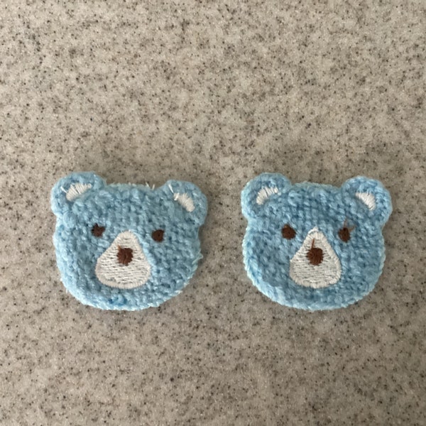 Two Bear Appliqué- Size 3.5 cms - Blue