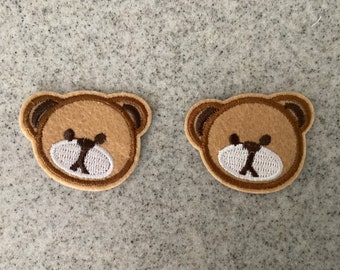 Two Bear Patch Applique - Size 3.5cms - Iron on\Sew on