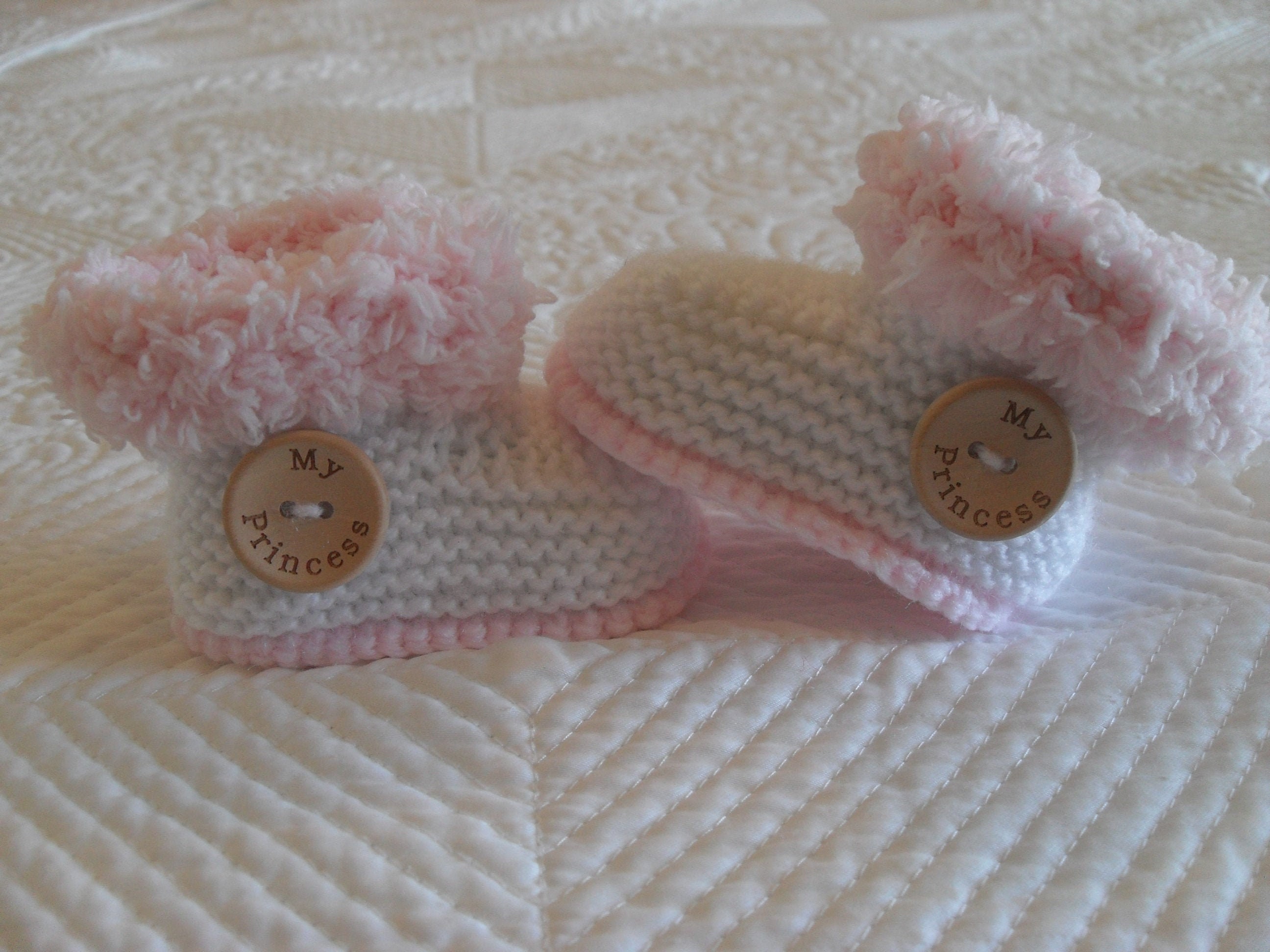 Instant download knitting pattern baby girl booties quick Etsy