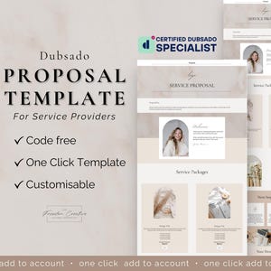 Modello di proposta Dubsado con un clic per fornitori di servizi / CODICE GRATUITO / Modulo Dubsado / Proposta cliente / Guida ai prezzi / Guida ai servizi