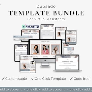 Dubsado One Click Template Bundle for Virtual Assistants | CODE FREE, Dubsado Proposal, Lead Capture, Onboarding Questionnaire, Dubsado Form