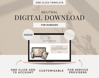 Neutral One Click Dubsado Digital Download Vorlage | Dubsado Vorschlag Vorlage | Dubsado Vorlage | Vorschlag | Digital Download Vorlage