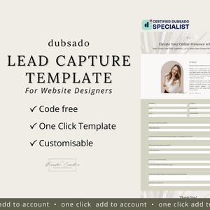 Modello di acquisizione lead Dubsado per Web Designer / Modello Dubsado / Modello di acquisizione lead / Acquisizione lead