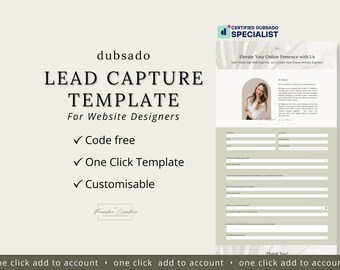 Web Designer Dubsado Lead Capture Template | Dubsado Template | Lead Capture Template | Lead Capture