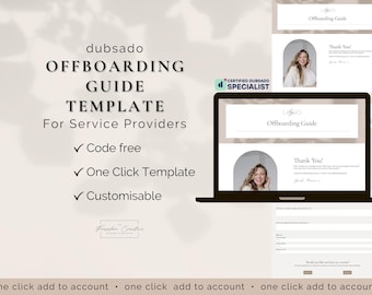 Dubsado One Click Template für Dienstleister | CODE FREE | Verabschiedungspaket | Abzugsführer | Dubsado Form |
