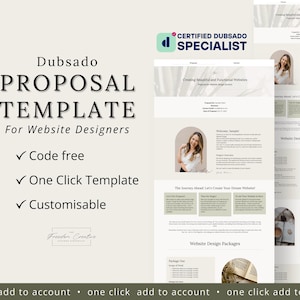 Modello di proposta Dubsado con un clic per web designer / CODICE GRATUITO / Modulo Dubsado / Gestione clienti / Proposta cliente / Guida ai prezzi /