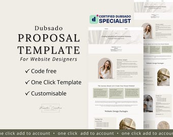Dubsado One Click Proposal Template for Website Designers | CODE FREE | Dubsado Form | Client Management | Client Proposal | Pricing Guide |