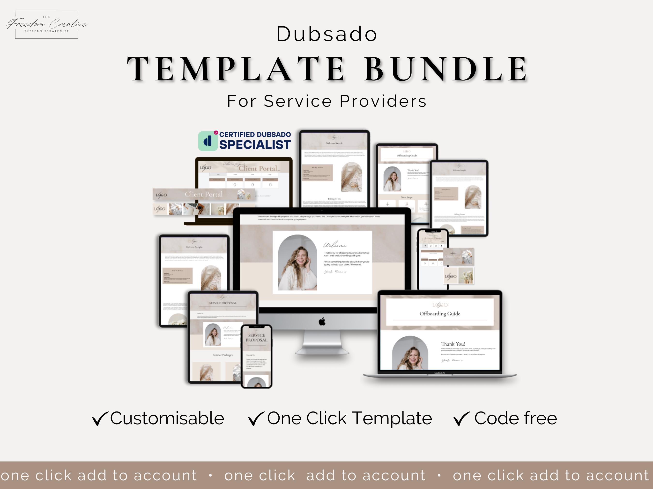 Dubsado One Click Template Bundle for Service Providers | CODE FREE | Dubsado Proposal, Lead Capture, Onboarding Questionnaire, Dubsado Form
