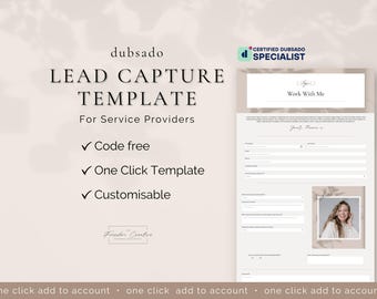 Dubsado One Click Lead Capture Template for Service Providers | CODE FREE | Dubsado Template | Lead Capture Template | Dubsado Forms