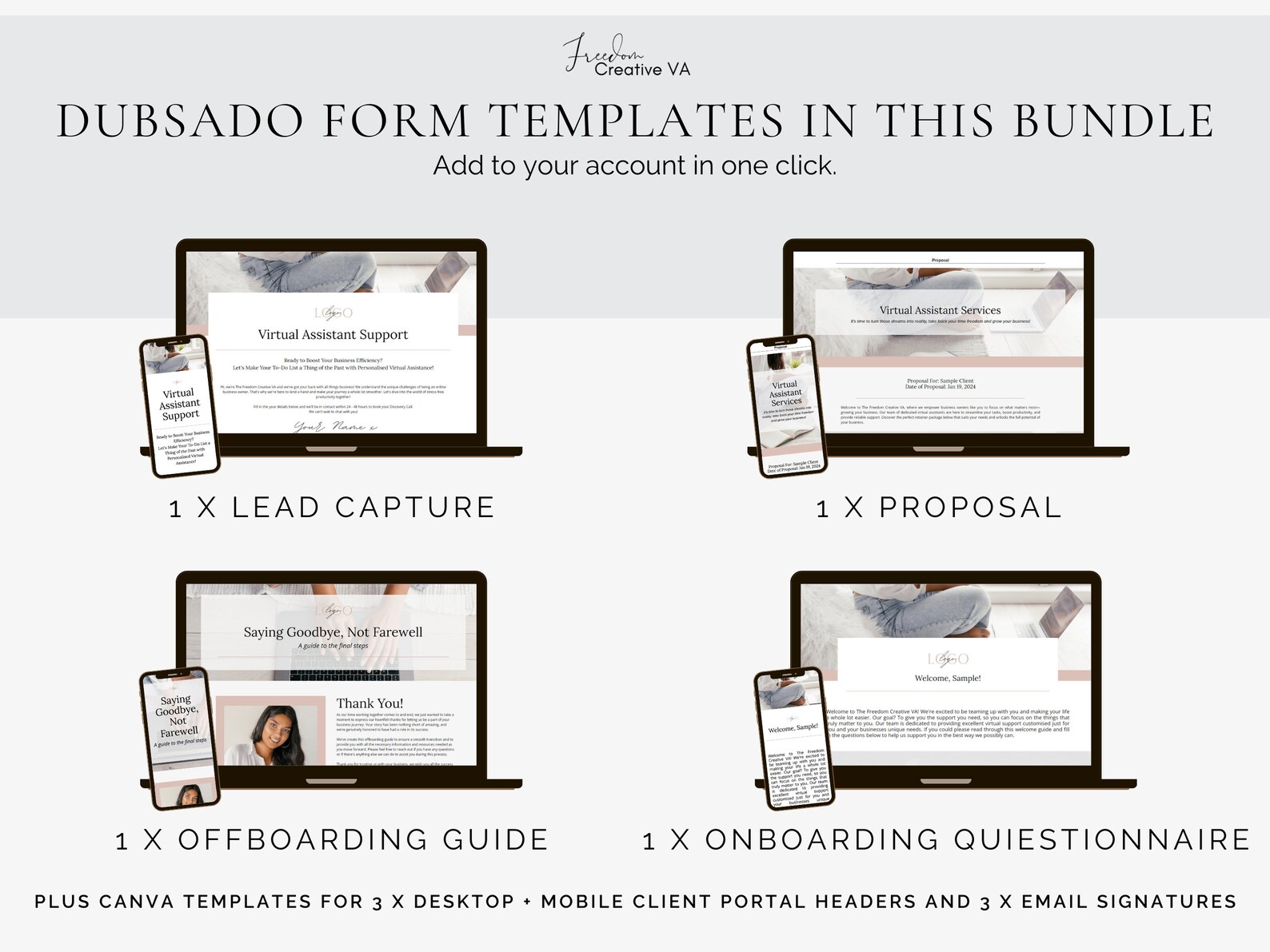 Virtual Assistant Dubsado Template Bundle Dubsado Proposal Lead Capture ...