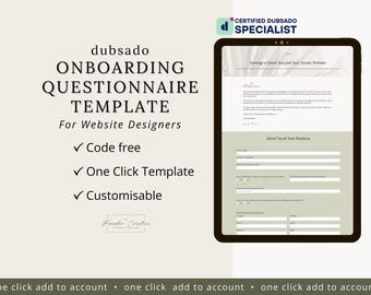 Dubsado Onboarding Template For Website Designers | Dubsado Questionnaire Template | Welcome Pack | Dubsado Form | Welcome Guide Template