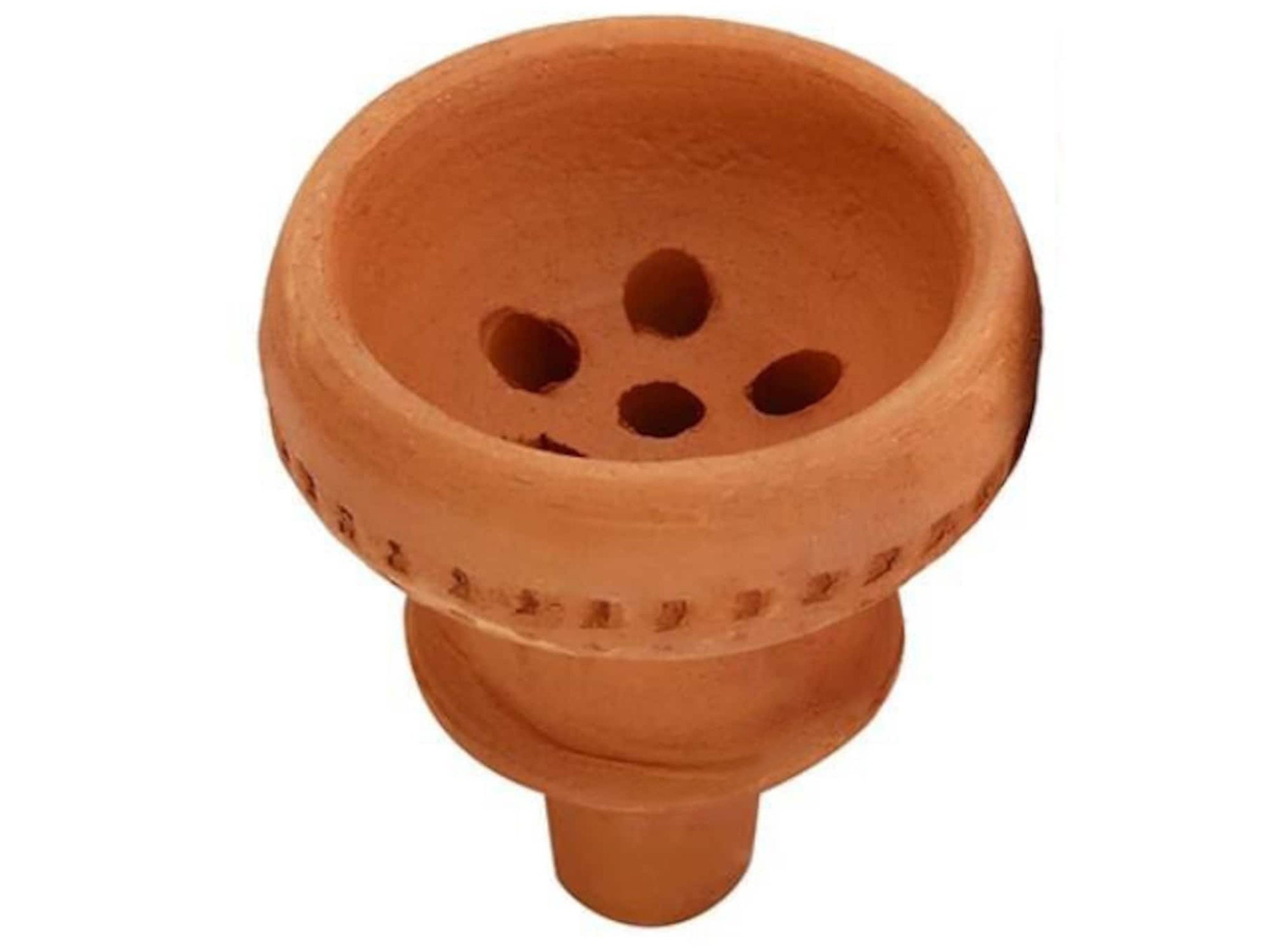 2 Pcs Clay Hookah Bowls With Silicone Grommet, Shisha Bowl