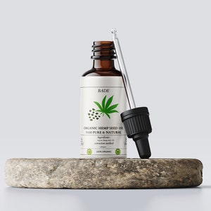 Aceite de semilla de cáñamo orgánico 100 % puro y natural, prensado en frío: aceite de aromaterapia, aceite de Cannabis Sativa Oleum