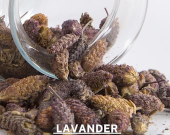 Vainas de flores de Lavanda secas orgánicas, Lavanda Mariposa, Lavanda Española, Lavanda Francesa, Lavandula stoechas, Rosmaninho Natural 120 gr -