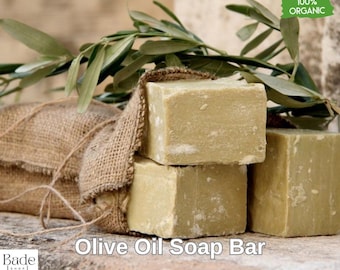 Organic Olive Oil Soap Bar | Traditional Handmade Natural Soap for Face Body | Gentle and Moisturizing | Vegan & Chemical-Free Skincare |