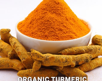 Natural  Organic  100% Turmeric Root Powder | Curcuma Longa | Curcuma Powder 1 -4 oz, Spice for Cooking, Baking, and Health - in Curcumin