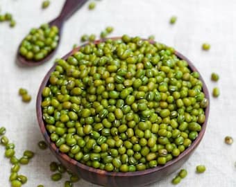 Semillas orgánicas de frijol mungo - Guisantes asiáticos sin OGM, Adzuki, Caupí, Japonés, Chino, Coreano, Cultivo de cobertura, Semillas de jardín casero - 100 semillas