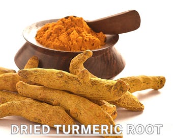 Natural Orgânico 100% Raiz de Cúrcuma Inteira Seca | Curcuma Longa | Curcuma em Pó 1 -4 oz, Tempero para Cozinhar, Assar e Saúde - Curcumina