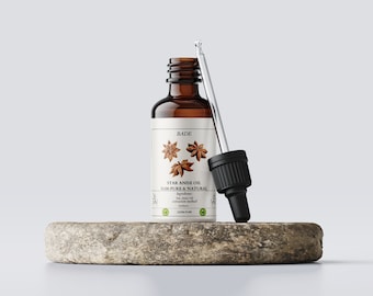 Aceite esencial de anís estrellado 100% puro y natural, aceite de aromaterapia, aceite esencial, aceite de Illicium Verum