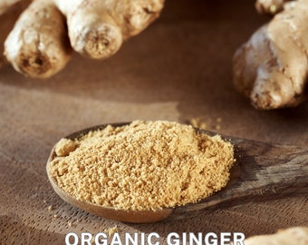 Natural  Organic  100% Homemade Organic Ground Ginger Root Powder - Pure and Fresh Spice for Cooking and Health  1 -5 oz, 150 gr ,