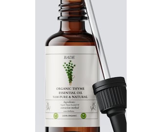 Aceite esencial de tomillo orgánico 100% puro y natural, aceite de Origanum vulgare, aceite esencial de orégano